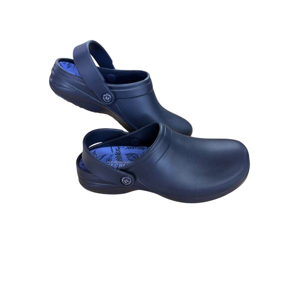 Martha Stewart Skechers Work Shoes Clogs Nevy Blue Rubber Size W8 - Picture 1 of 9